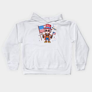 A Whimsical Tribute to American Culture in Cartoon Style T-Shirt Kids Hoodie